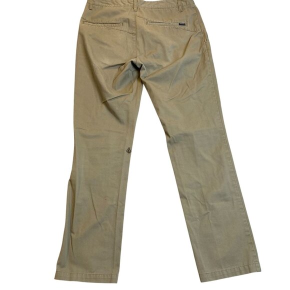 Volcom Mens Khaki Pants Size 31 Straight-Leg Cotton & Polyester Blend - Picture 2 of 16